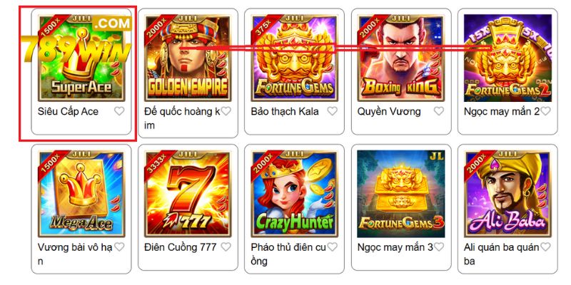 Nhanh tay lựa chọn trò chơi Super ACE để cá cược