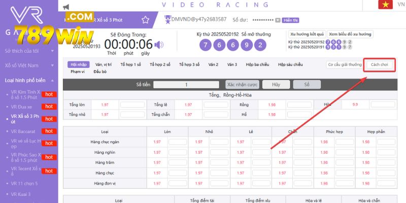 Lựa chọn số với cách chơi đơn giản